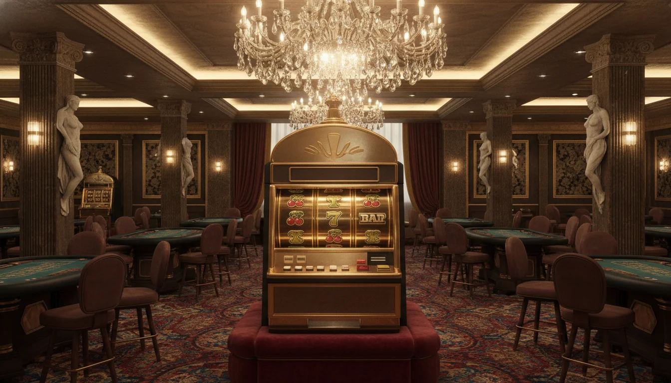 Exciting casino lobby view